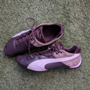 Puma Brown Leather/Olive Swede Driving Shoe